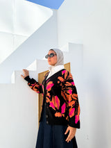 Printed Knit Cardigan - Multicolored