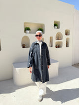 Denim Buttoned Jacket - Black