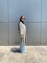 Ruched Sleeves Cotton Blouse - Olive