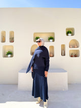 Flowy Knitted Skirt - Navy