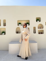 Flowy Knitted Skirt - Beige