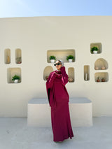 Flowy Knitted Skirt - Magenta