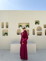 Flowy Knitted Skirt - Magenta