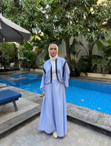 Mix Stripes Poplin Skirt - Blue