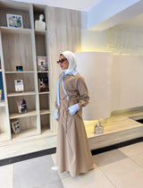 Double Waist Skirt -Beige
