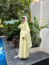 Pleated Bottom Dress -Yellow