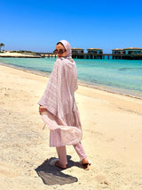 Chiffon Printed Coverup-Beige