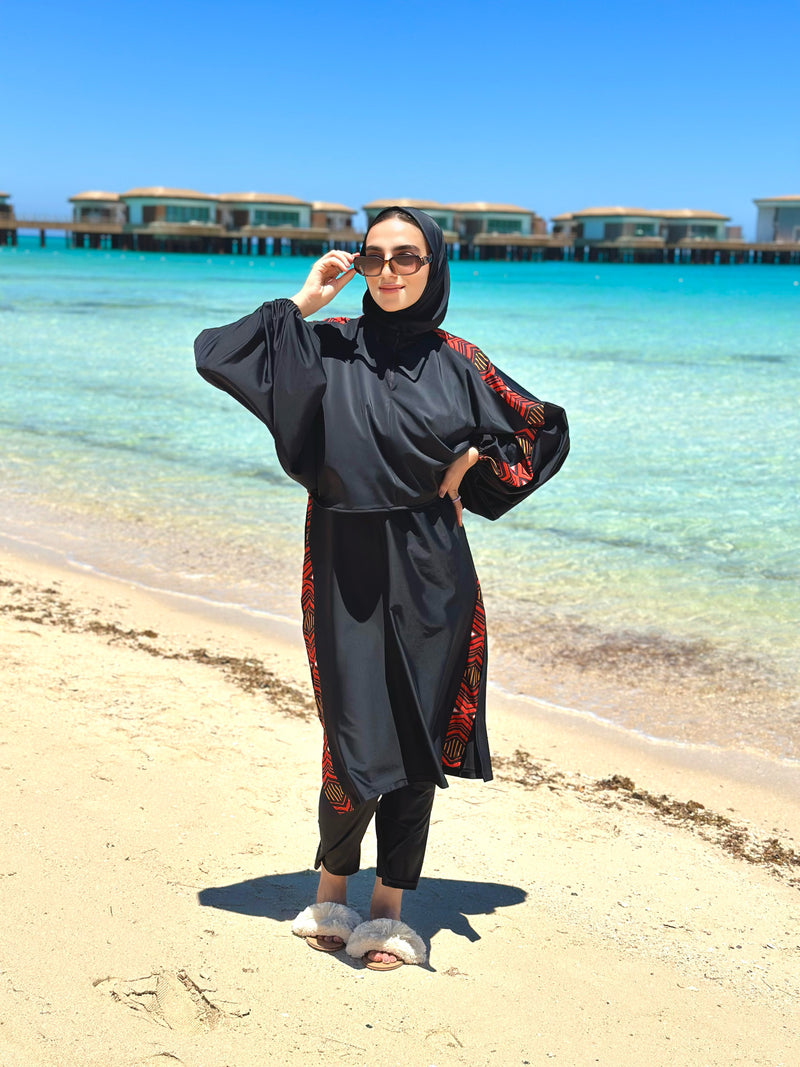 Double Layered Burkini-Black