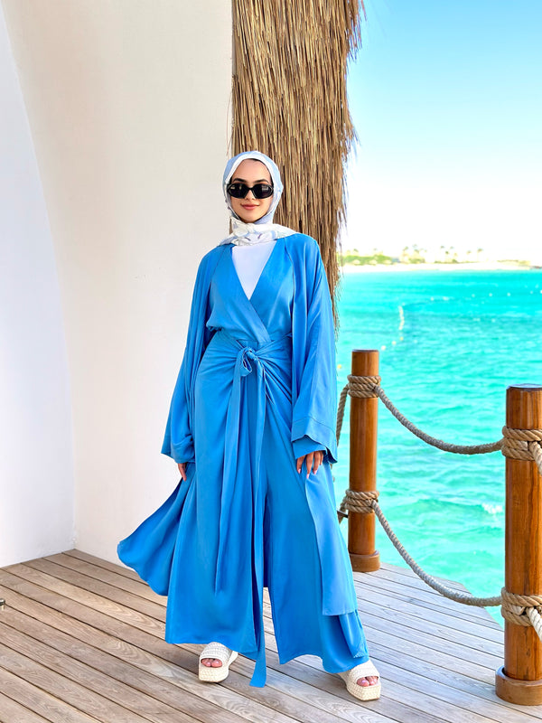 Wide Leg Jumpsuit-Blue