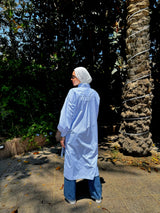 Ruched Sleeves Shirt - Baby Blue*Blue