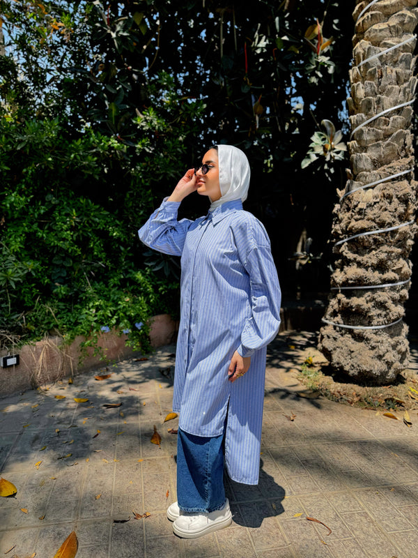Ruched Sleeves Shirt - Grey