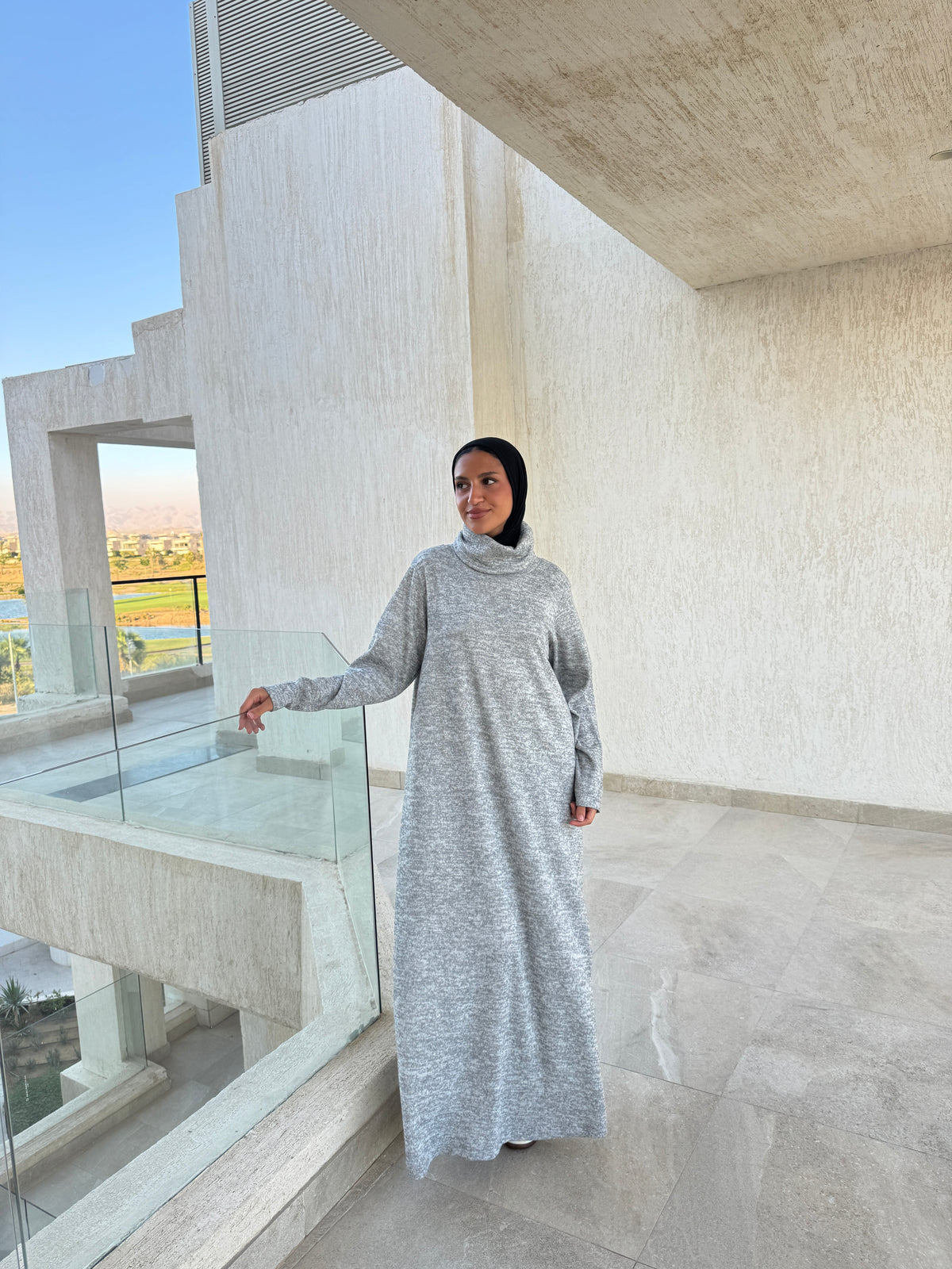 Basic Wool Dress - Gray