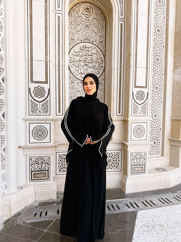 High-Low Abaya - Black