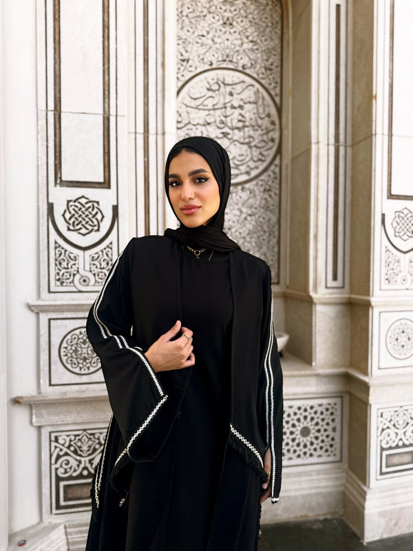 High-Low Abaya - Black