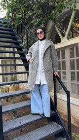 Cloudy Fur Coat - Olive