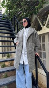 Cloudy Fur Coat - Olive