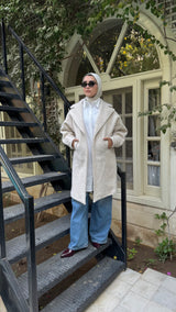 Cloudy Fur Coat - Offwhite