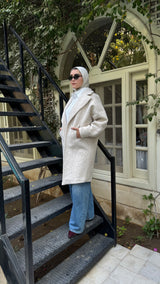 Cloudy Fur Coat - Offwhite