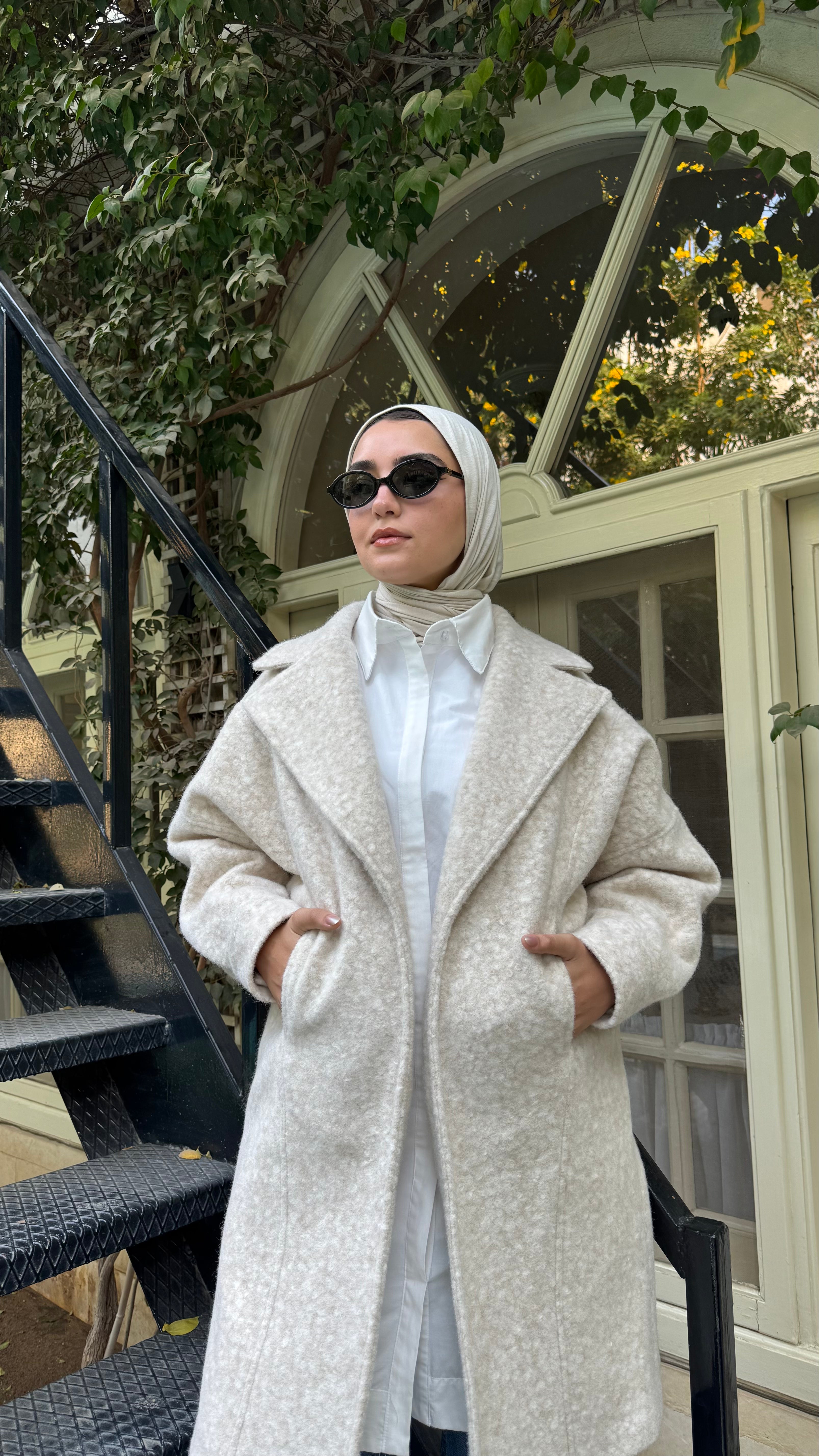 Cloudy Fur Coat - Offwhite