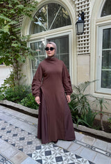 Side Panels Dress - Brown
