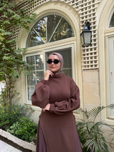 Side Panels Dress - Brown