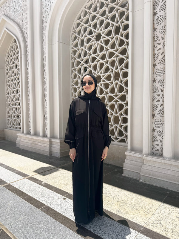 Cargo Abaya-Black
