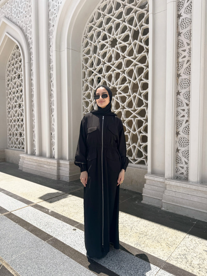 Cargo Abaya-Black