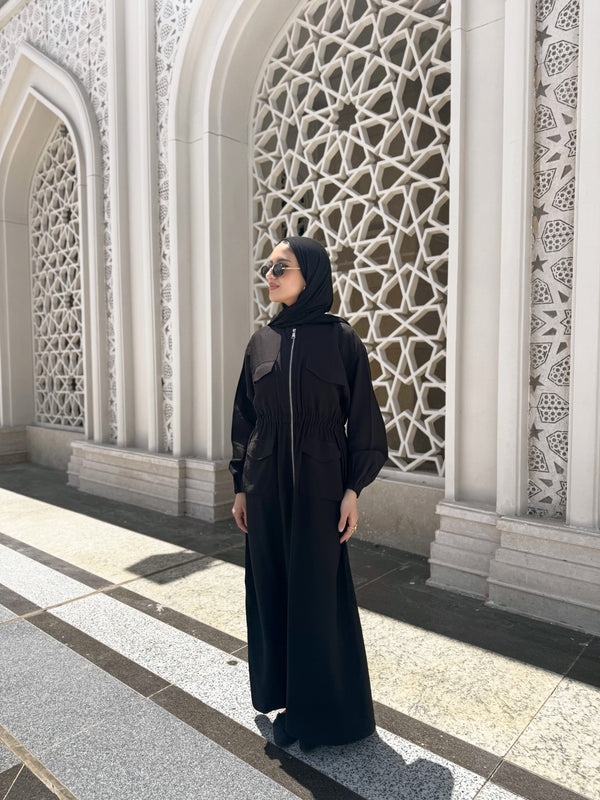 Cargo Abaya-Black