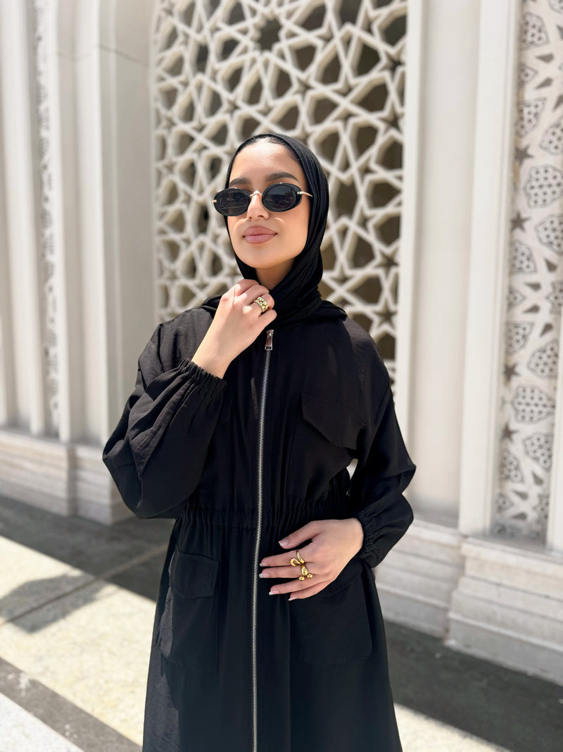 Cargo Abaya-Black