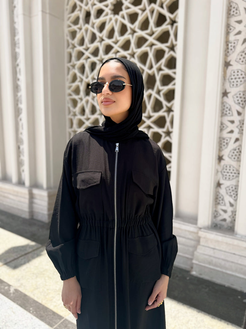 Cargo Abaya-Black