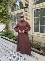 Side Panels Dress - Brown