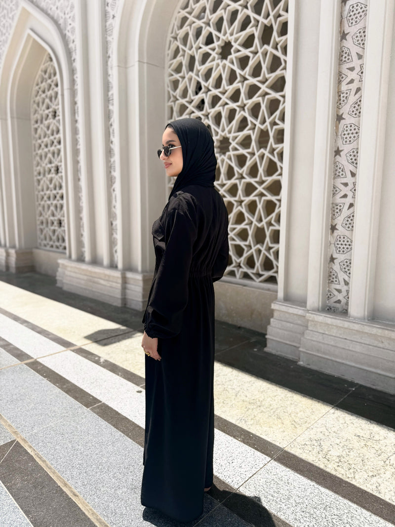 Cargo Abaya-Black