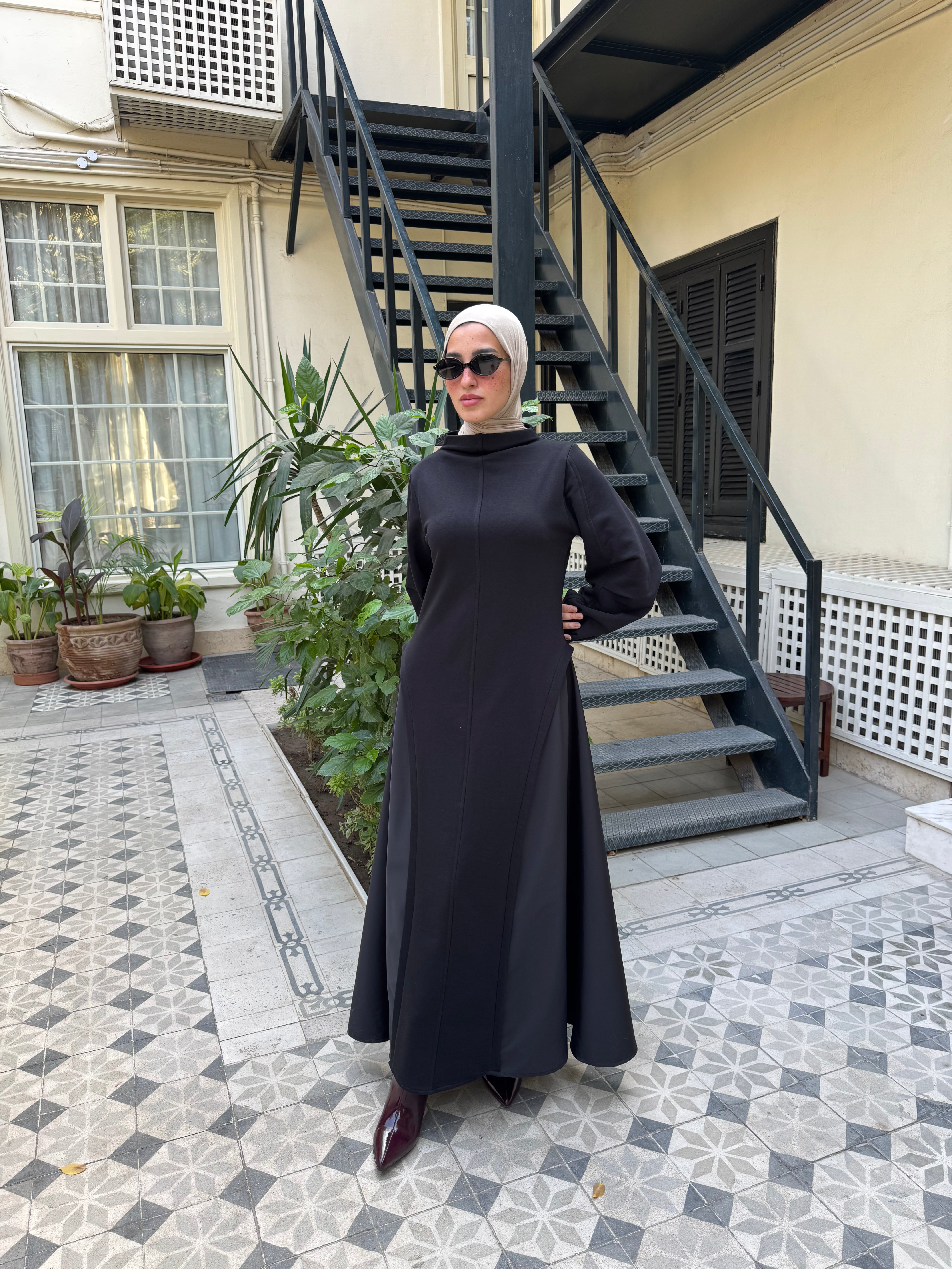 Side Panels Dress - Black