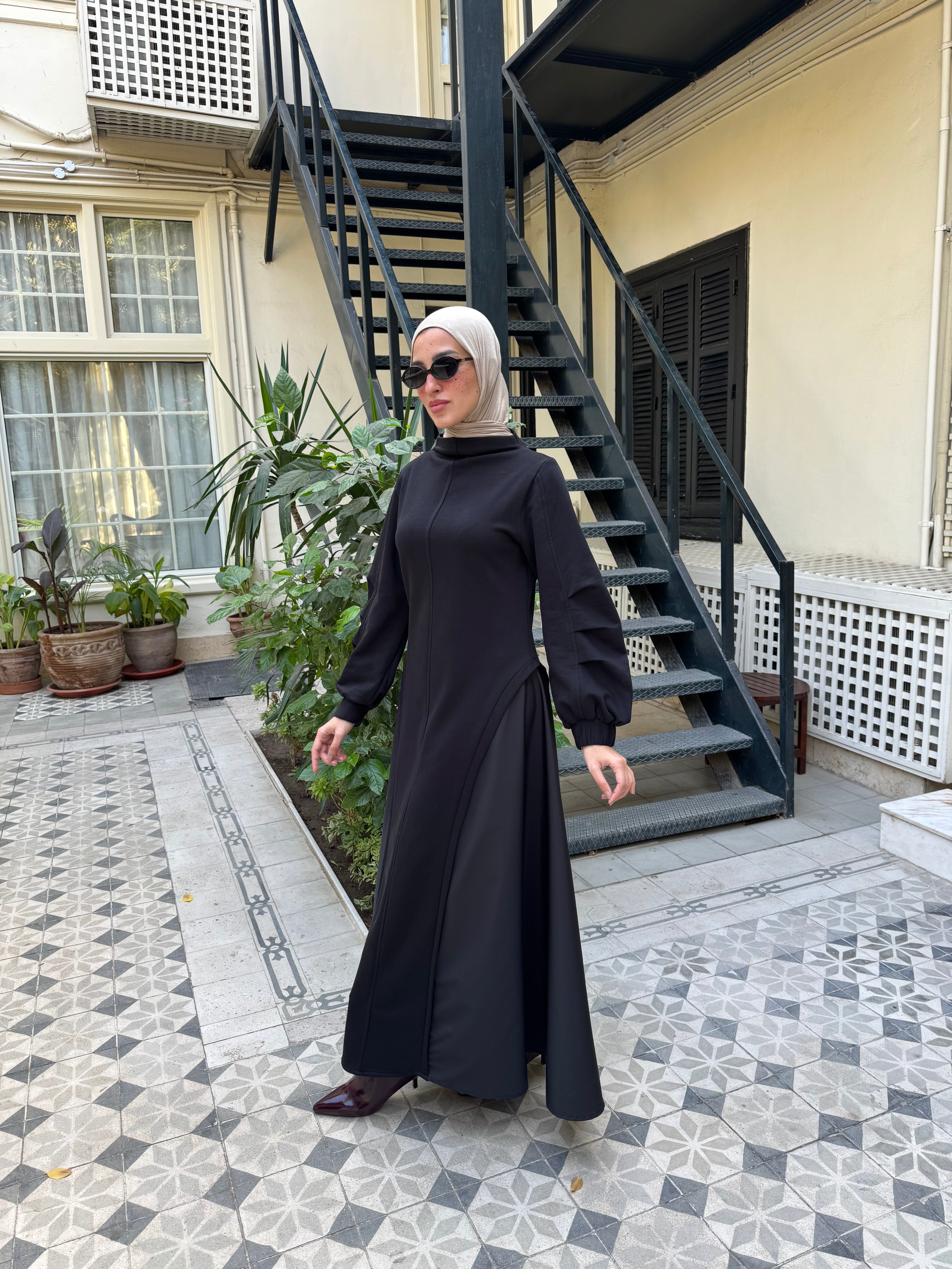 Side Panels Dress - Black