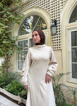 Side Panels Dress - Beige