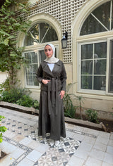 Stitched Suede Skirt - Olive