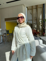 Striped Wrap Blouse - White*Green