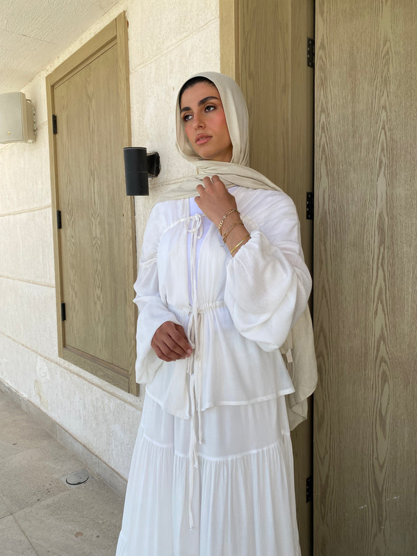 Drawstrings Blouse - White