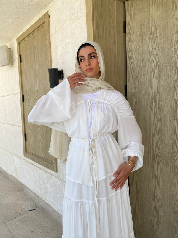 Drawstrings Blouse - White