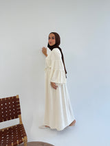 Dress Crushed With Drawstrings - Beige