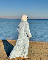 Colored Broderie Dress - Baby Blue