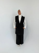 Striped Vest - Black