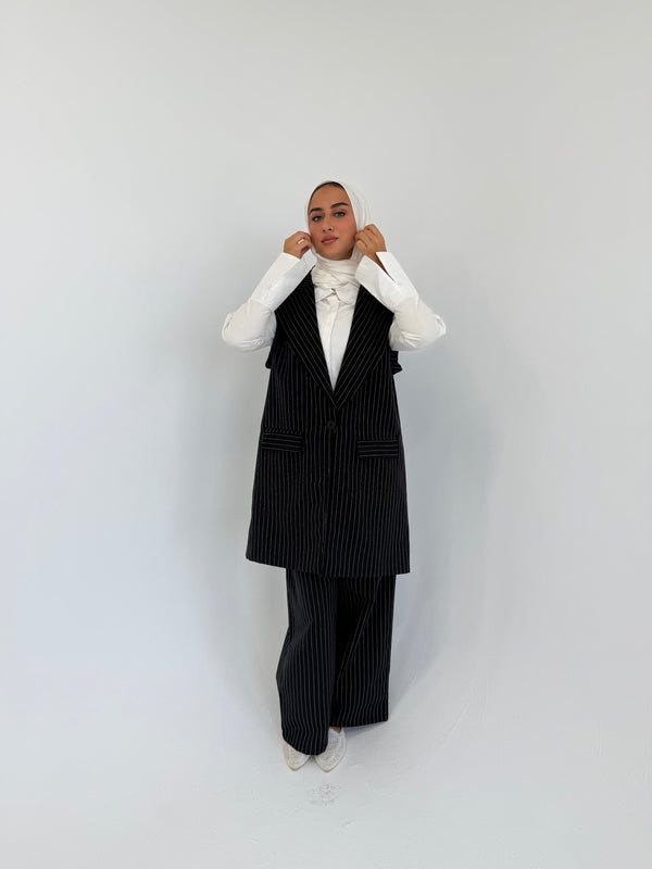 Striped Pants - Black