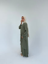 Accordion Layers Dress - Olive