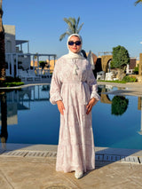 Tiered Chiffon Dress - Rose