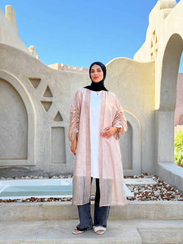 Crushed Cardigan - Beige