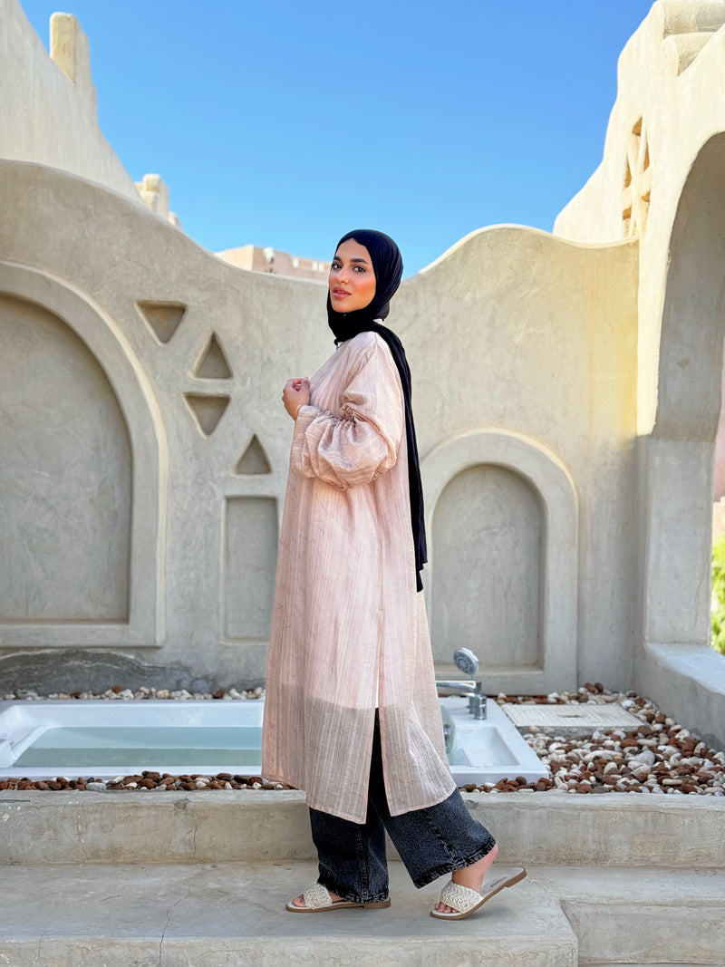 Crushed Cardigan - Beige