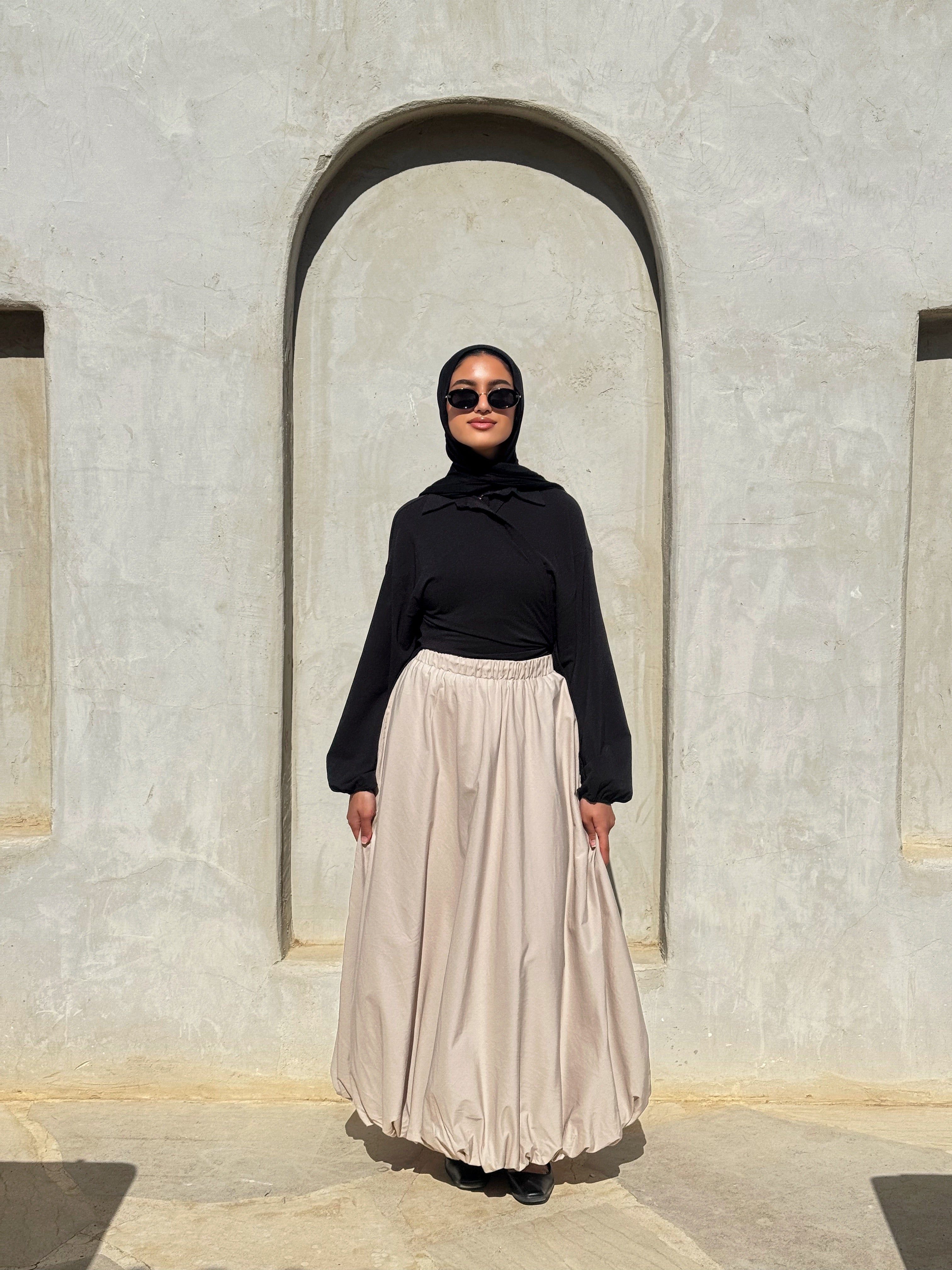 Balloon Skirt - Beige