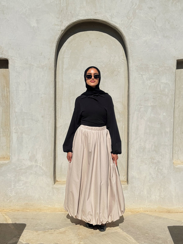 Balloon Skirt - Beige