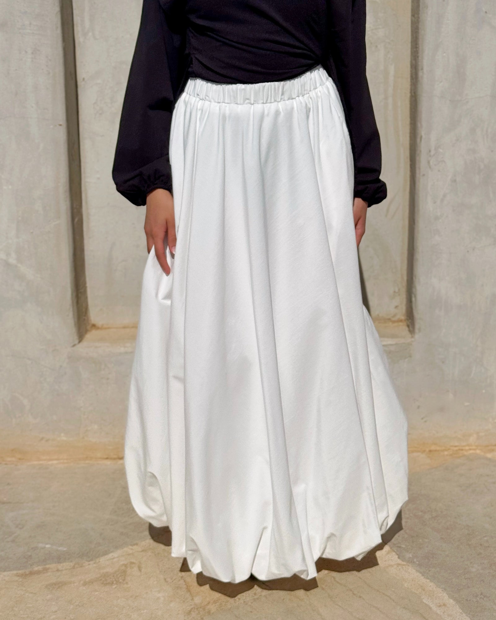 Balloon Skirt - Offwhite – Hijab Boutique